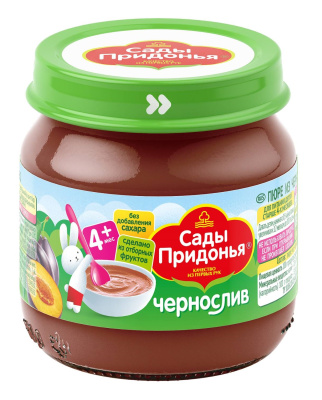 Пюре Сады Придонья Чернослив с 4мес ст/б 80г