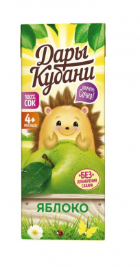 Сок Дары Кубани Яблоко c 4мес т/п 0,2л