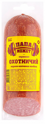 Колбаса в/к сервелат Охотничий Папа Может 350г