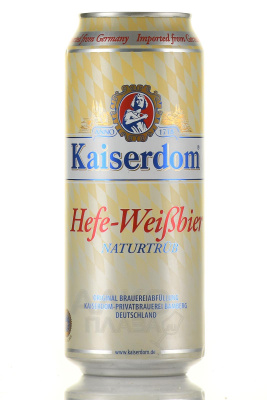 Пиво светлое н/ф Кайзердом Хефе-Вайсбир 0,5л 4,7% ж/б