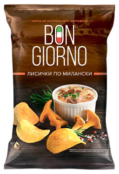 Чипсы Бон Джорно Лисички по-Милански 80г