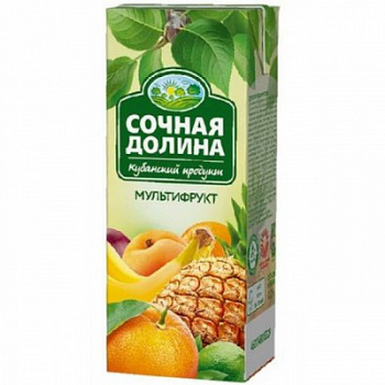 Напиток Сочная Долина Мультифрукт 0,2л