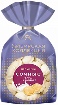 Пельмени Сибирская коллекция Сочные с фаршем на молоке 700г